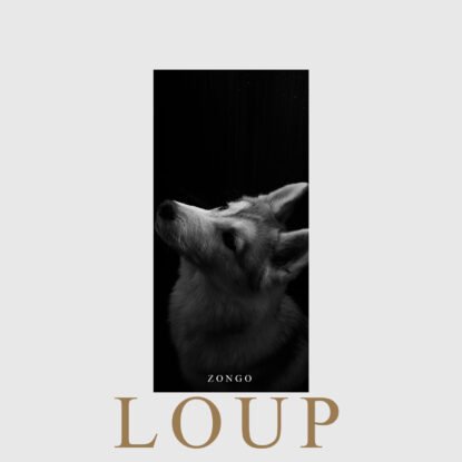 Official minimalist black-and-white cover artwork for "LOUP" by Zongo, featuring a wolf portrait. Released by Seclusion Records in 2022.
